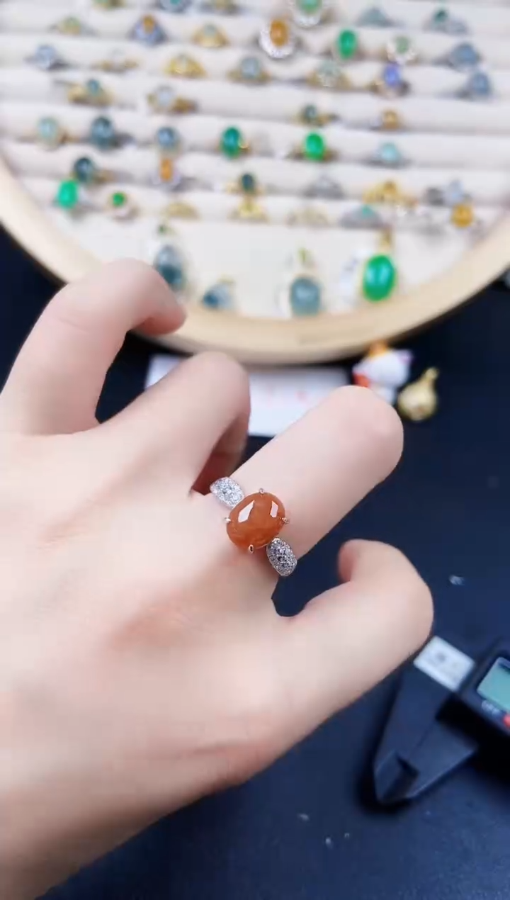 【闪购商品】翡翠戒指银S925镶嵌54666