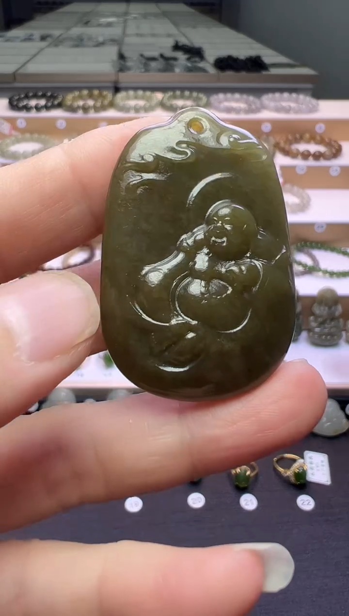 颈饰未镶嵌和田玉162号链接卡40*30*10mm