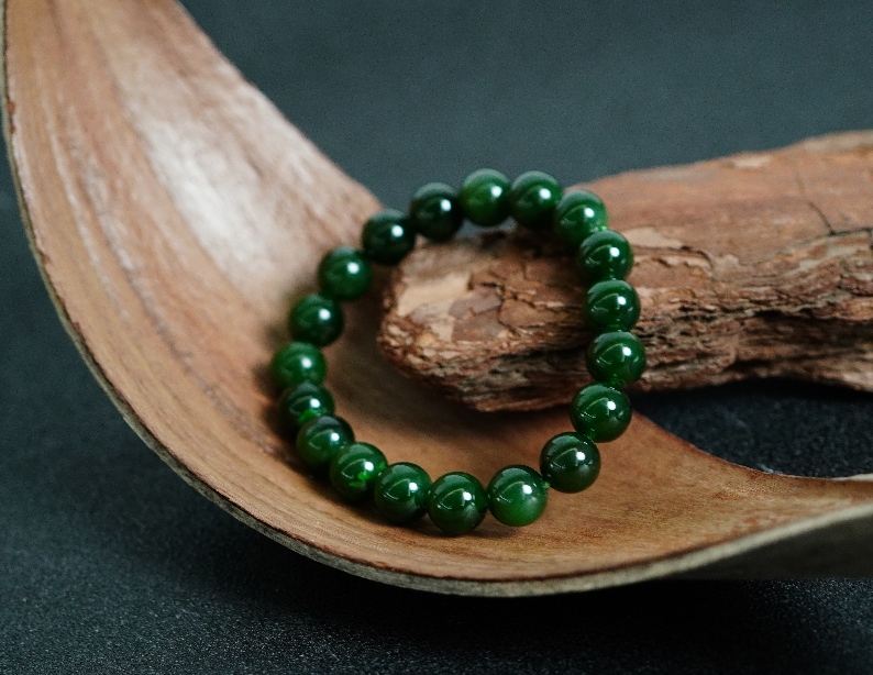 和田玉碧玉手串9.5+ A112005