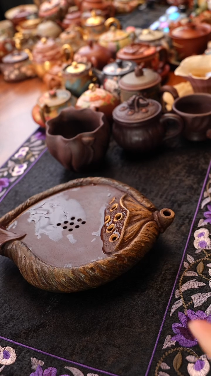 茶壶紫砂莲子储水壶承