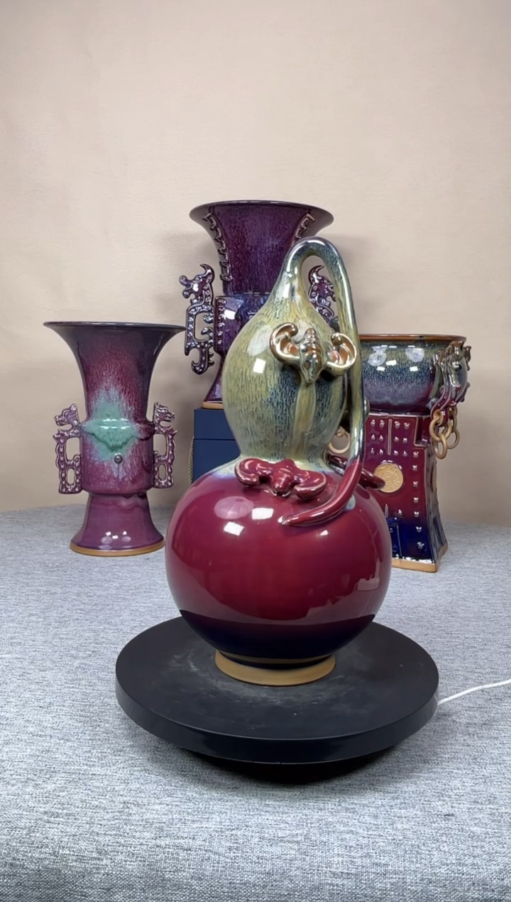 摆件陶神垕钧瓷收藏工艺品