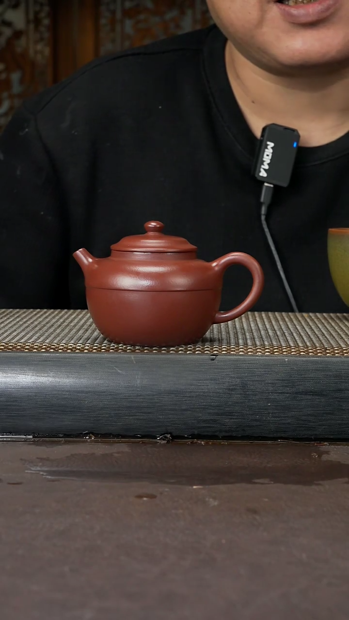 【闪购商品】紫砂茶壶朱泥大红袍 腰线紫砂壶170cc 003