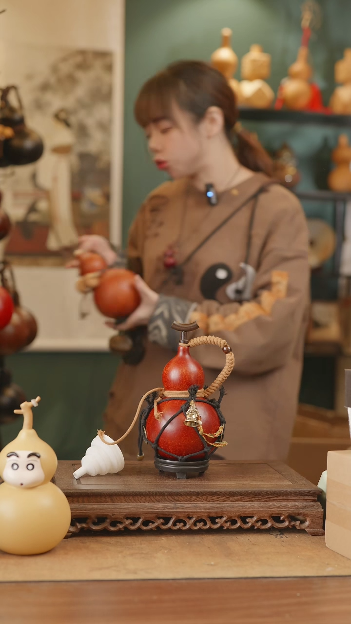 【闪购商品】269号精品天然大漆工艺防渗内胆酒葫芦~