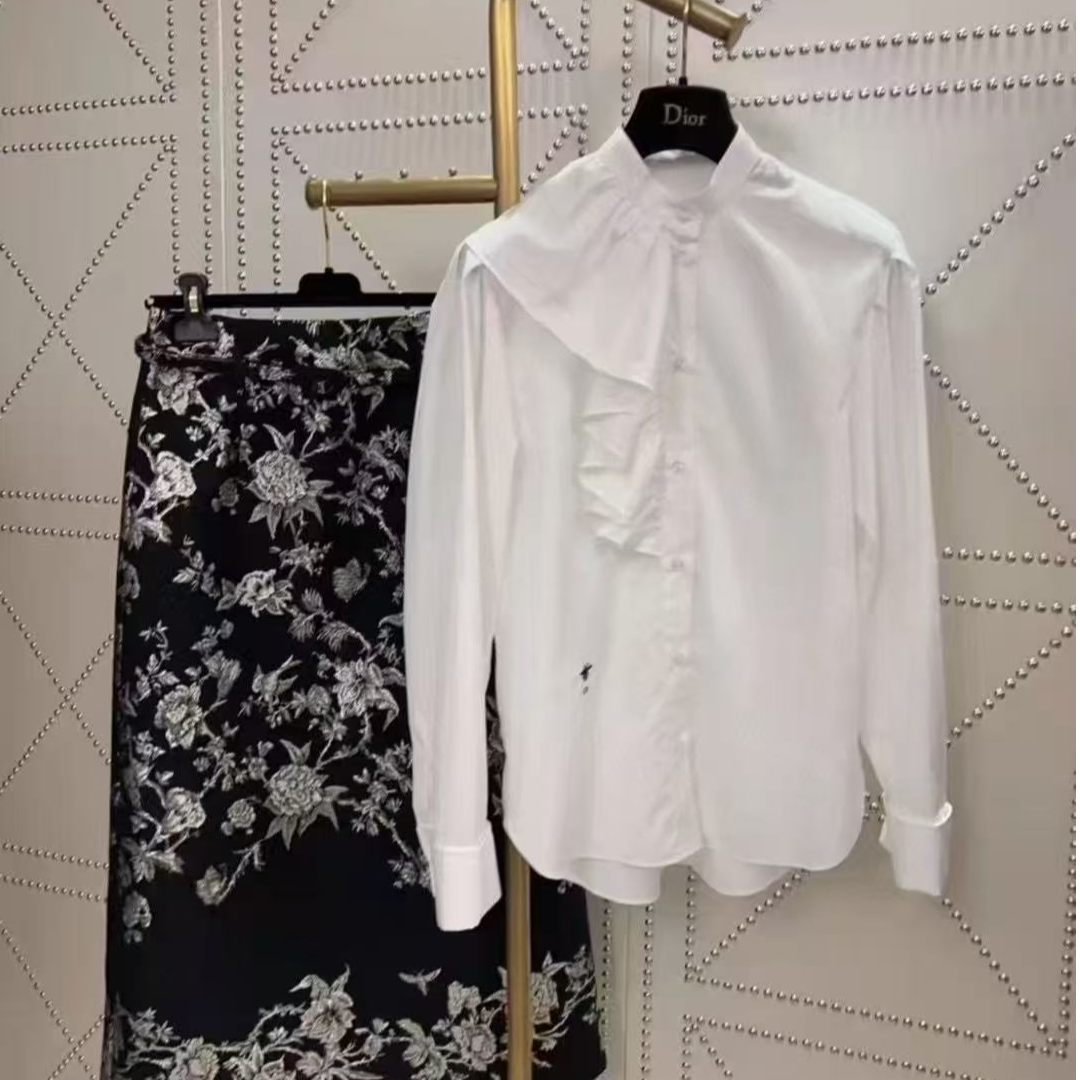 未使用 DIOR/迪奥 双双臻选/vv01968/迪奥衬衫/40码