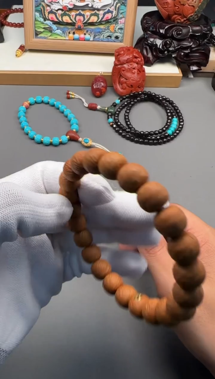 【闪购商品】核桃手串18K金镶嵌手串手串