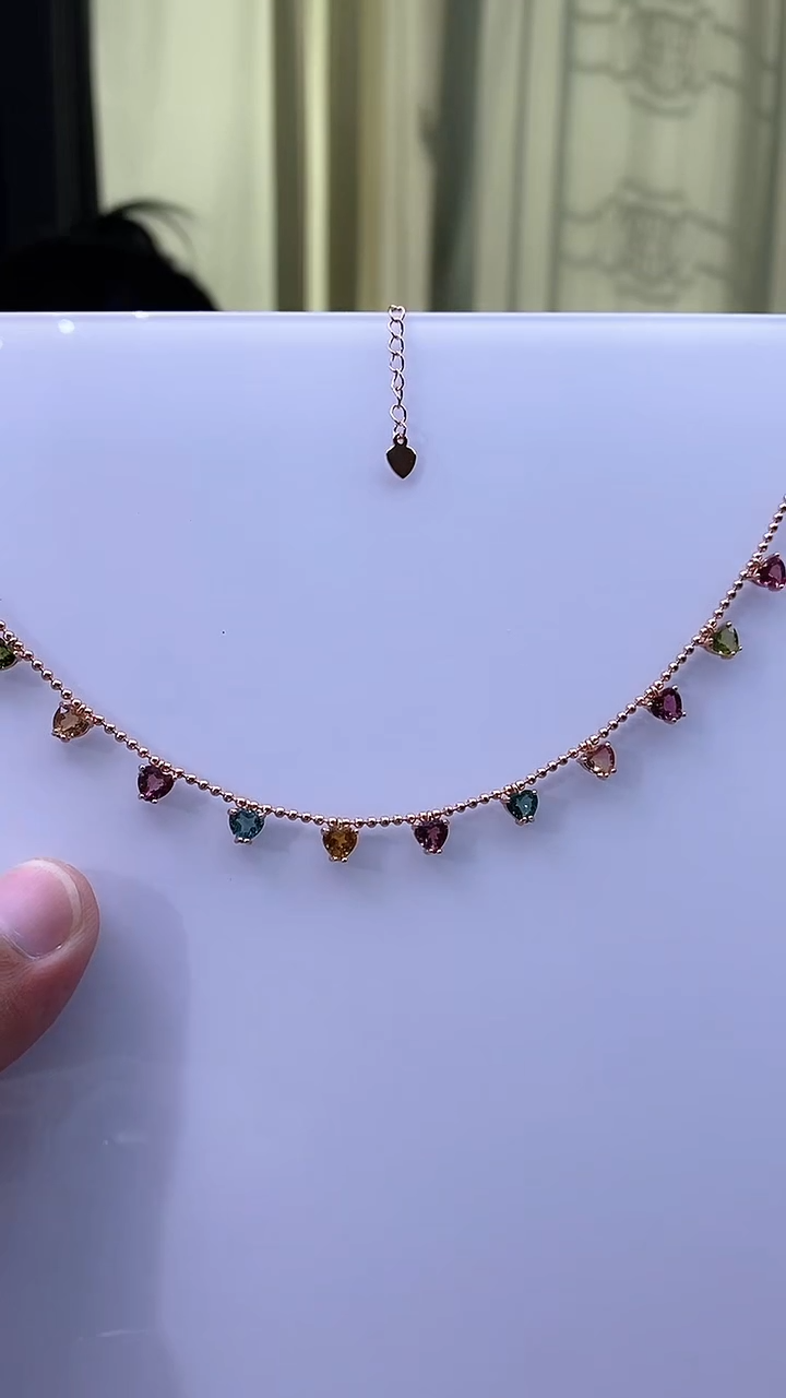 项链银S925镶嵌碧玺165156656115