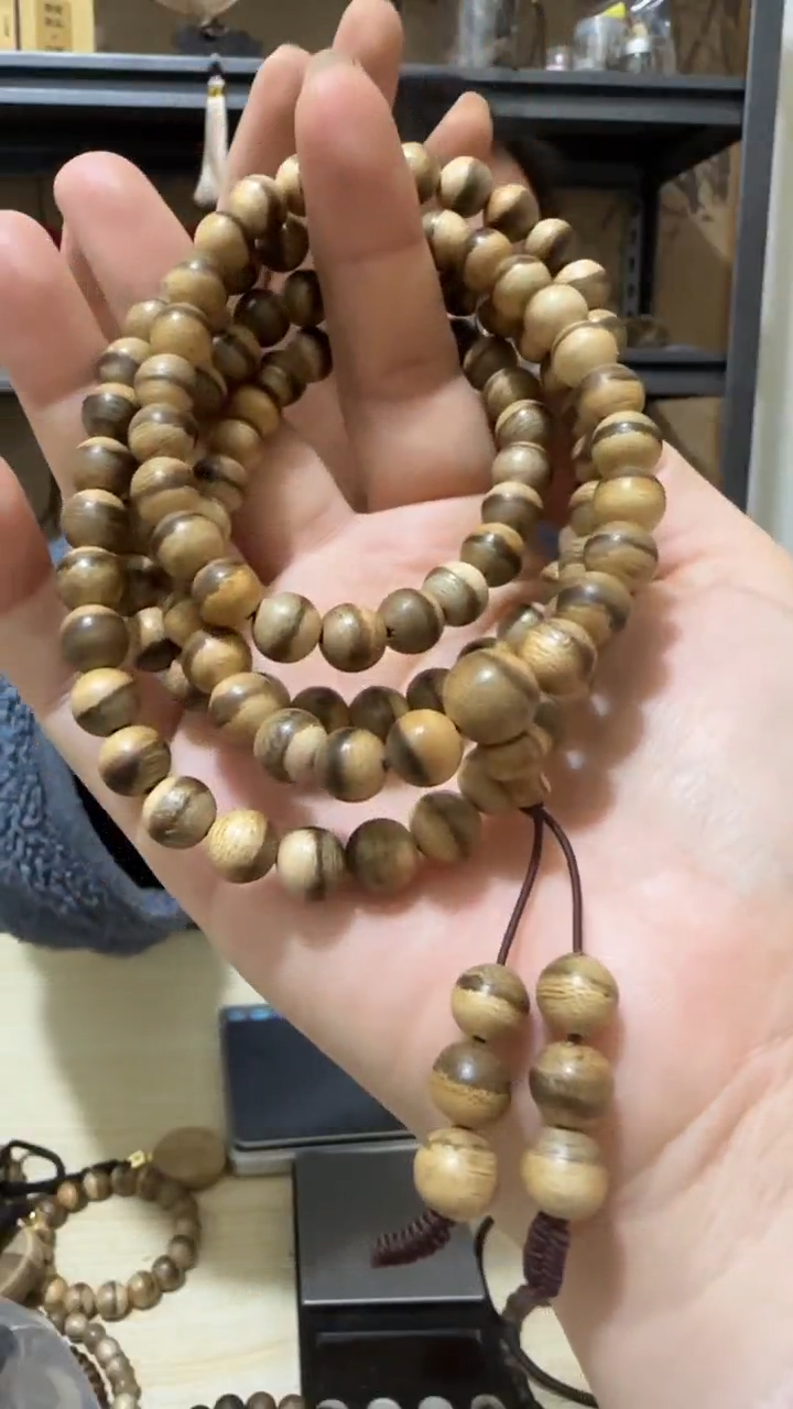 【闪购商品】沉香手串马泥涝野料多圈手串多样性发一条卡8
