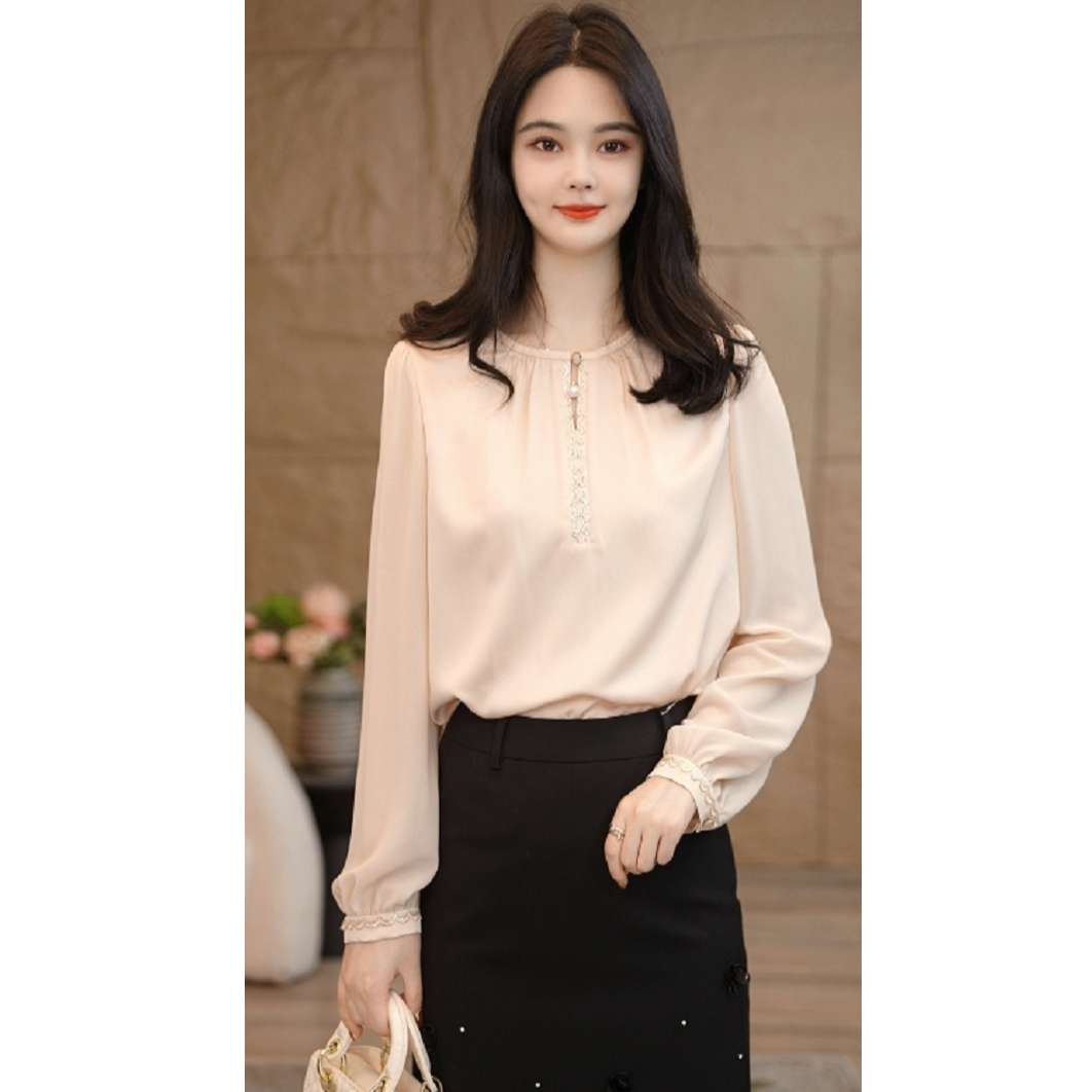 【杨杨专属】曼贝百搭气质高级感衬衫女8593029香槟色