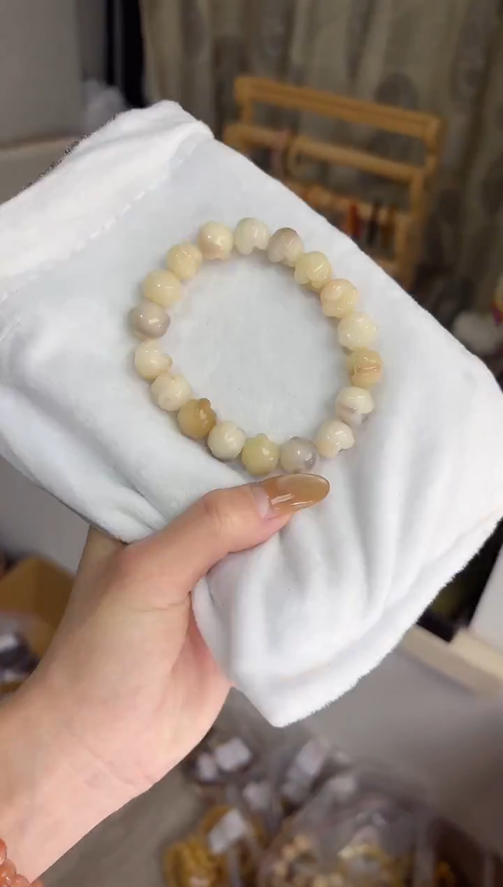 手串菩提根/象牙果沐n04紫美人玉化猫爪11*12mm手串