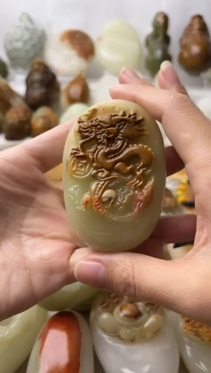 石材古青石棉纹正常不退换盘龙