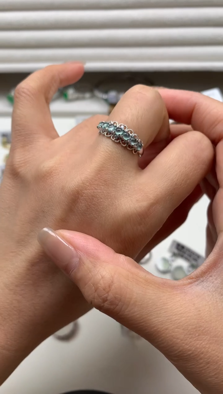 银S925镶嵌戒指翡翠11