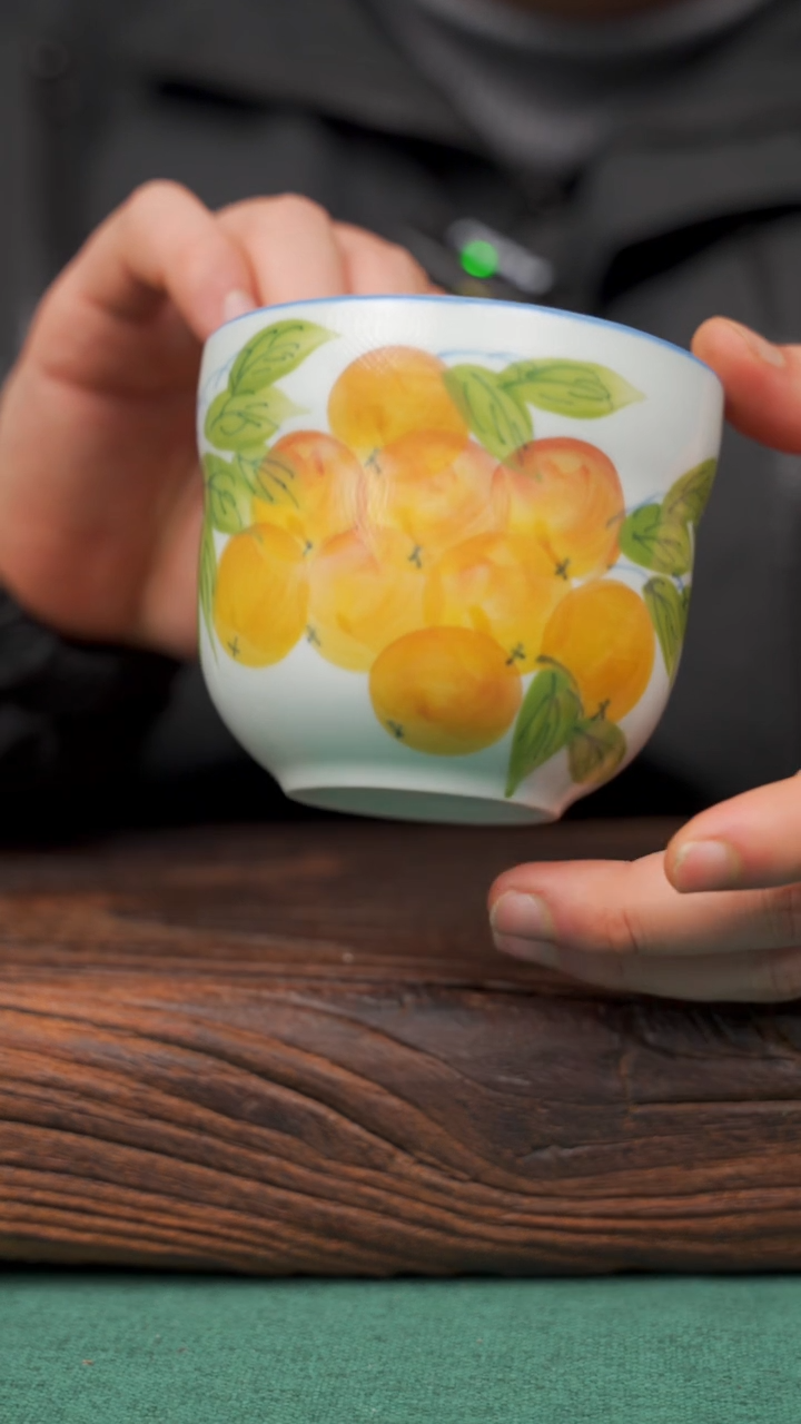 【闪购商品】瓷片49寻一缕瓷香杯釉下手工手绘瓷器