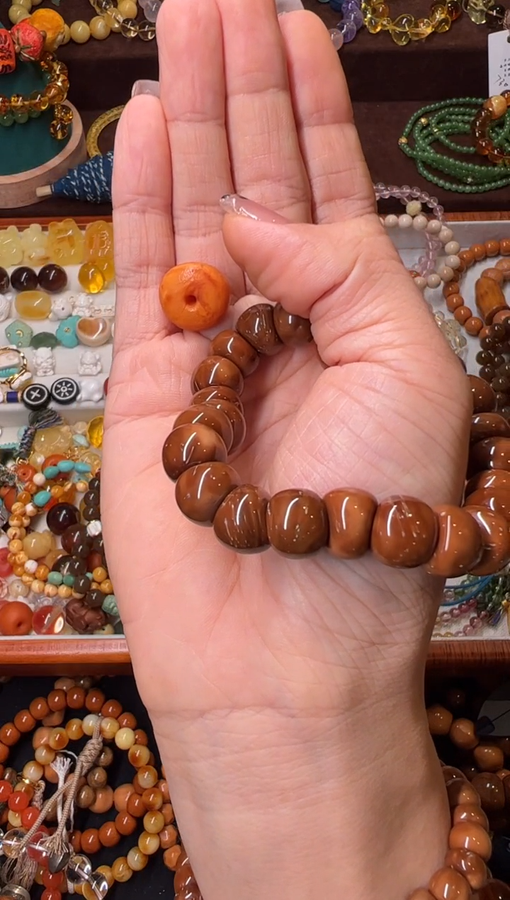 手串库克H****_库克大肠11mm&蜜妖花小墩子单圈