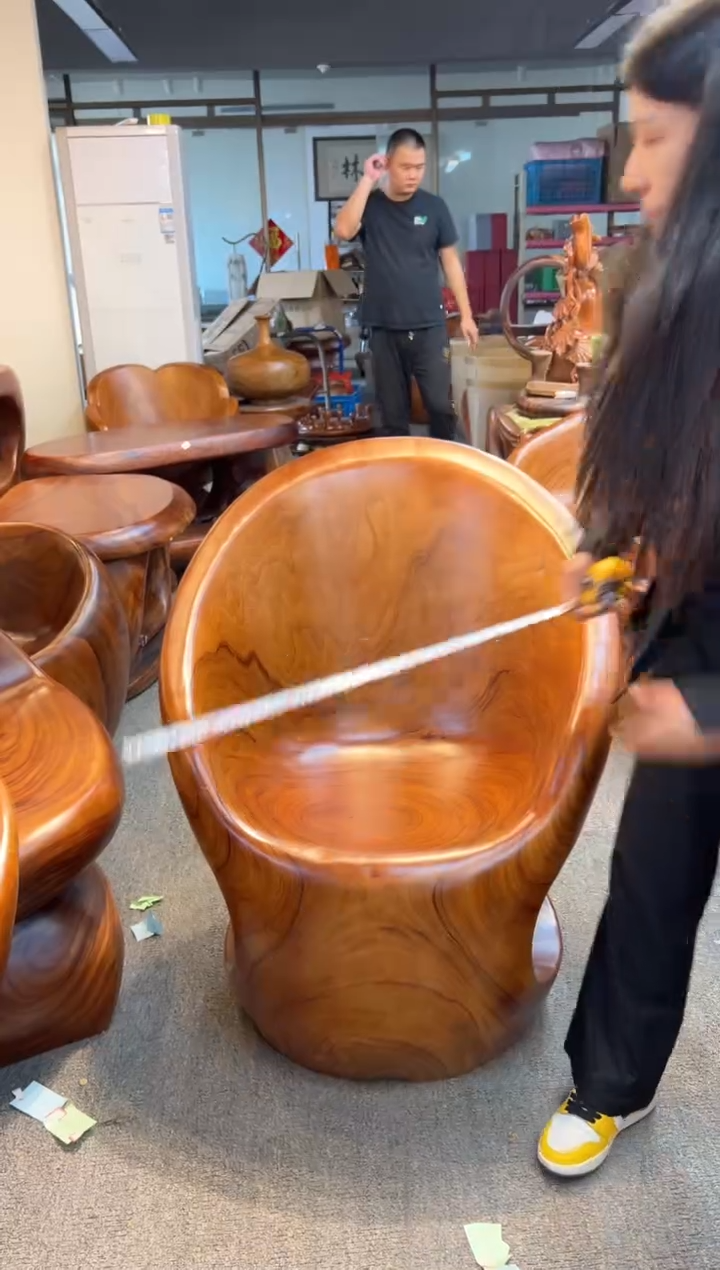 木香樟木创意主人椅