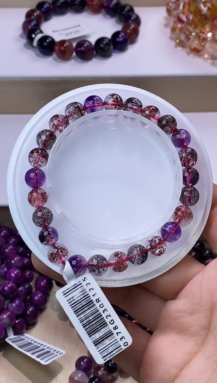 【闪购商品】水晶手链未镶嵌黑加仑超七单圈7m+