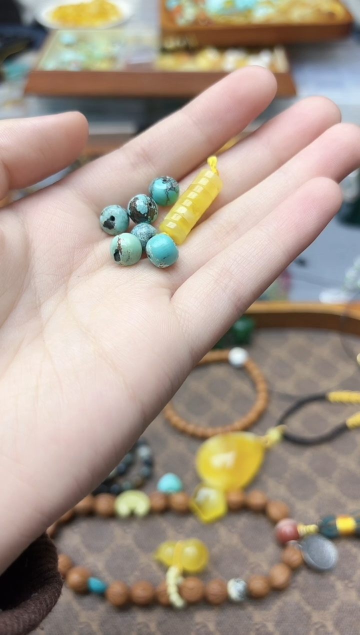 裸石蜜蜡未镶嵌蜜蜡配饰套装GW