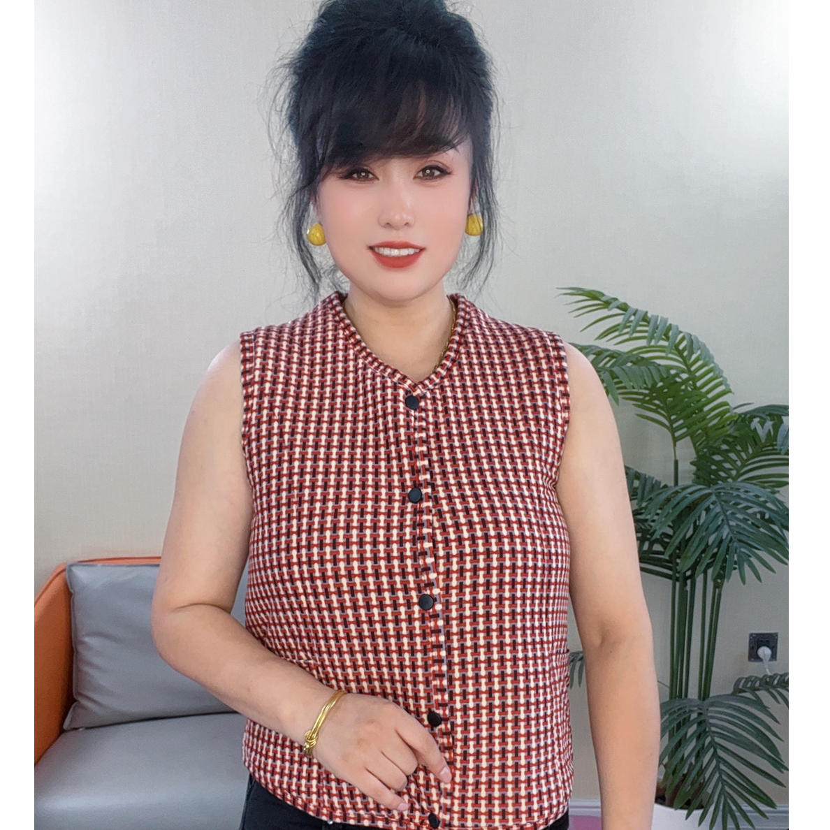 X2025新款（按扣）-- 保暖花色小马夹