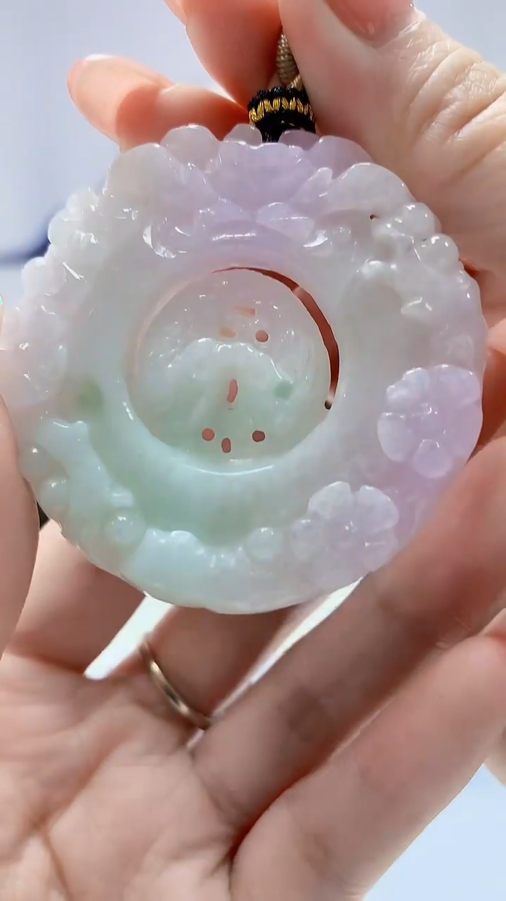 【闪购商品】定制翡翠未镶嵌5152DD-毛货挂件41