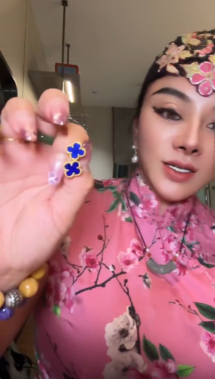 未镶嵌青金石耳饰天然