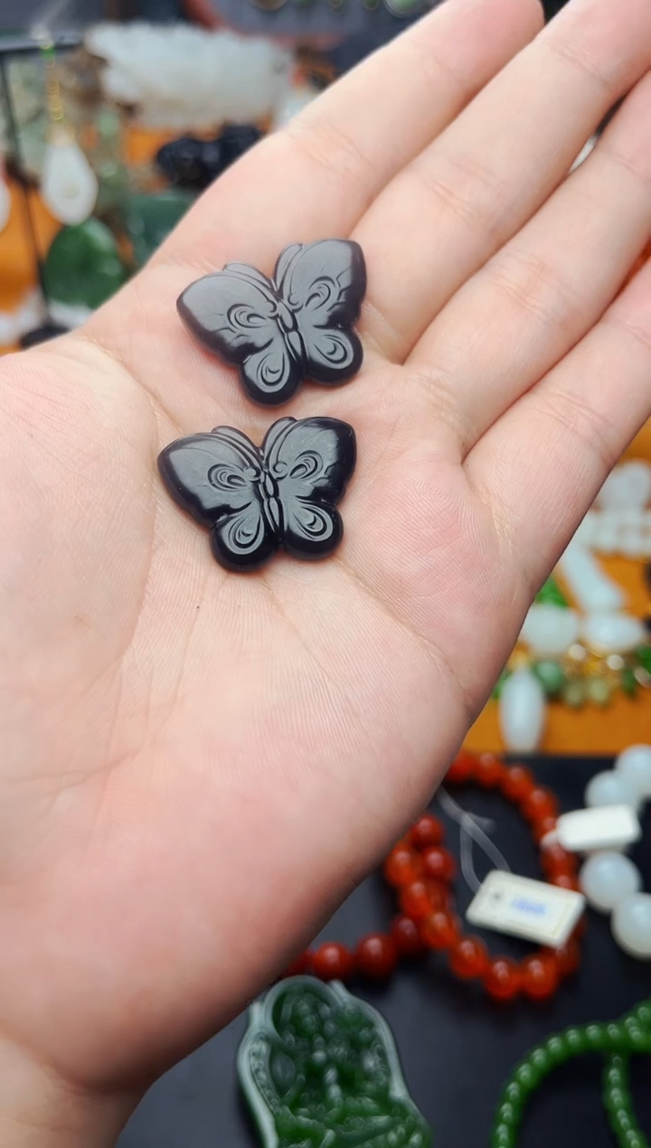 【闪购商品】和田玉颈饰未镶嵌小蝴蝶多样性拍一发一01