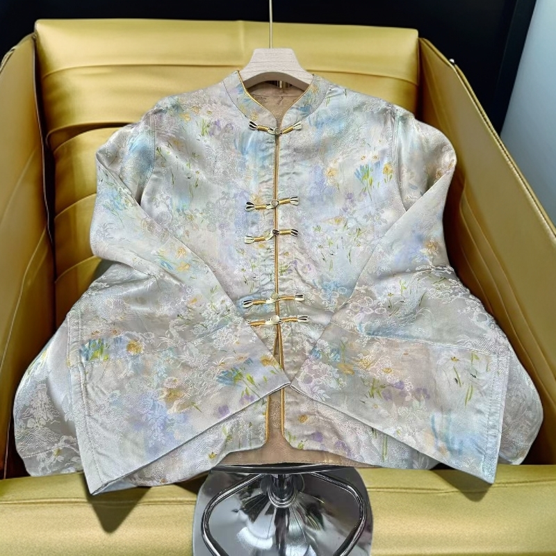 028【花容月貌】新中式时尚洋气百搭减龄透气春秋款开衫上衣外套