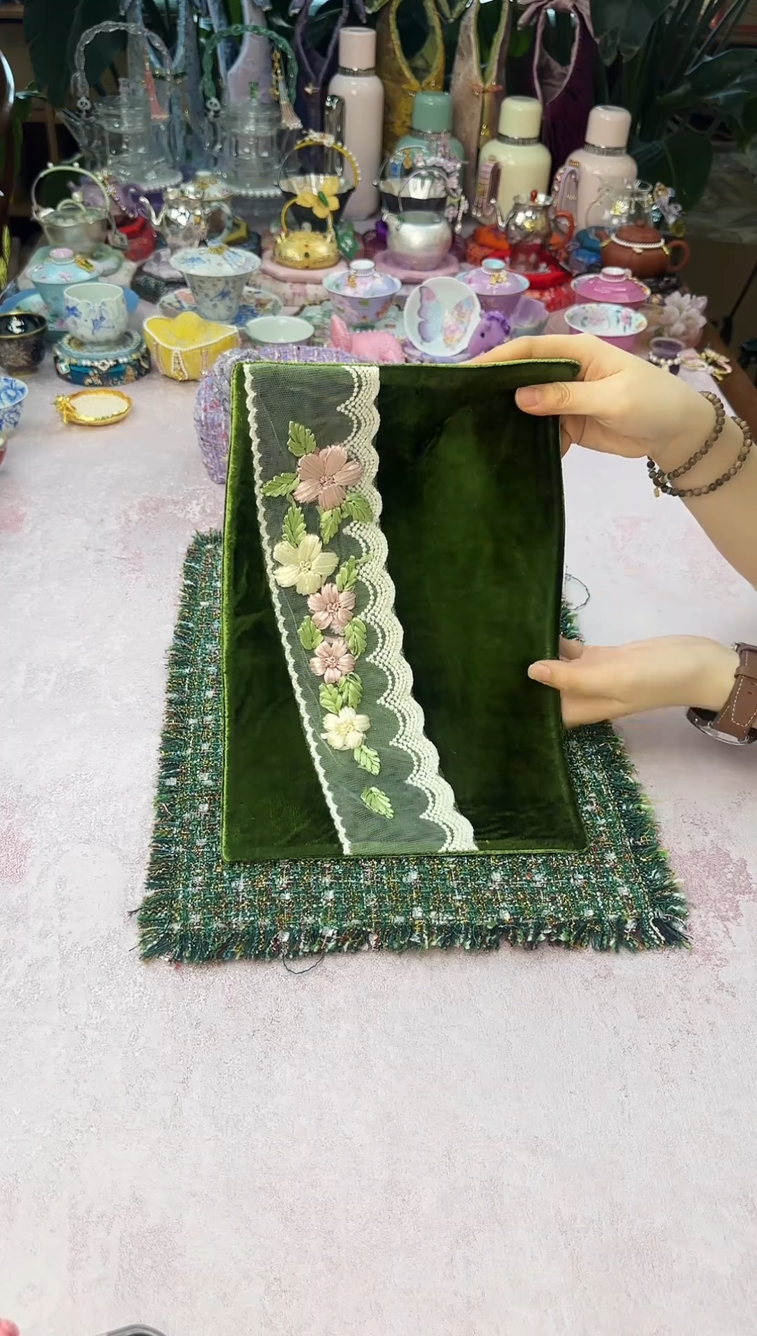 19绿色信封茶席现货