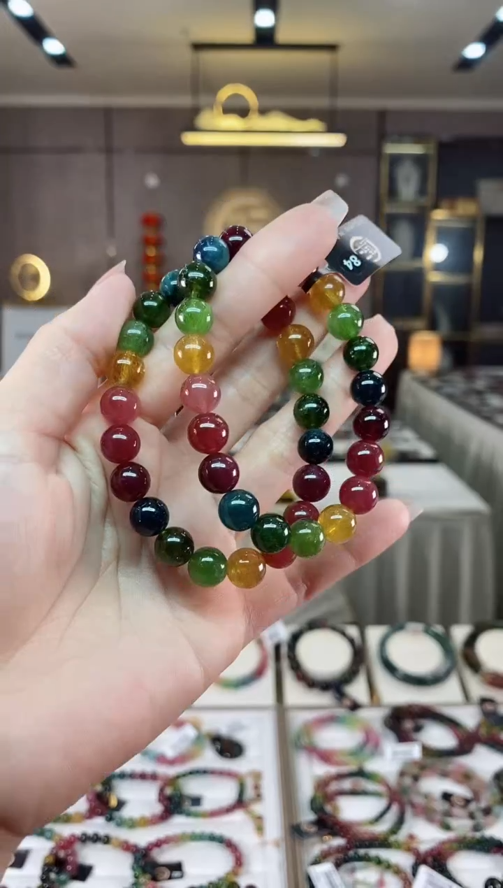 【闪购商品】碧玺单圈手串9mm+未镶嵌1