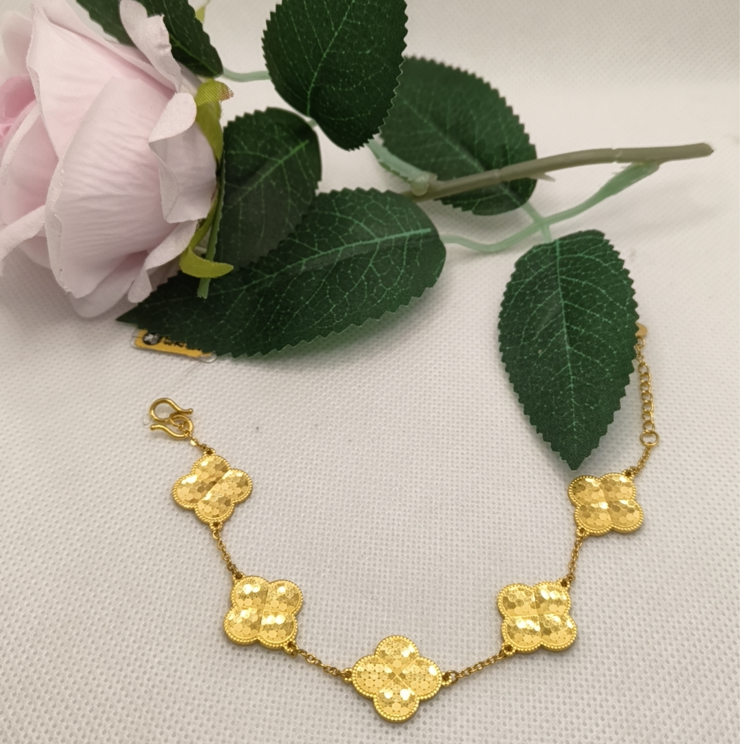 红飞珠宝足金手链