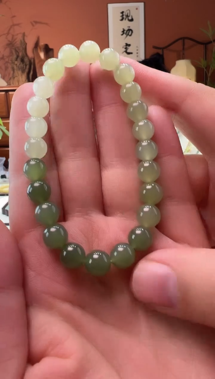 【闪购商品】和田玉手串未镶嵌晴水8mm