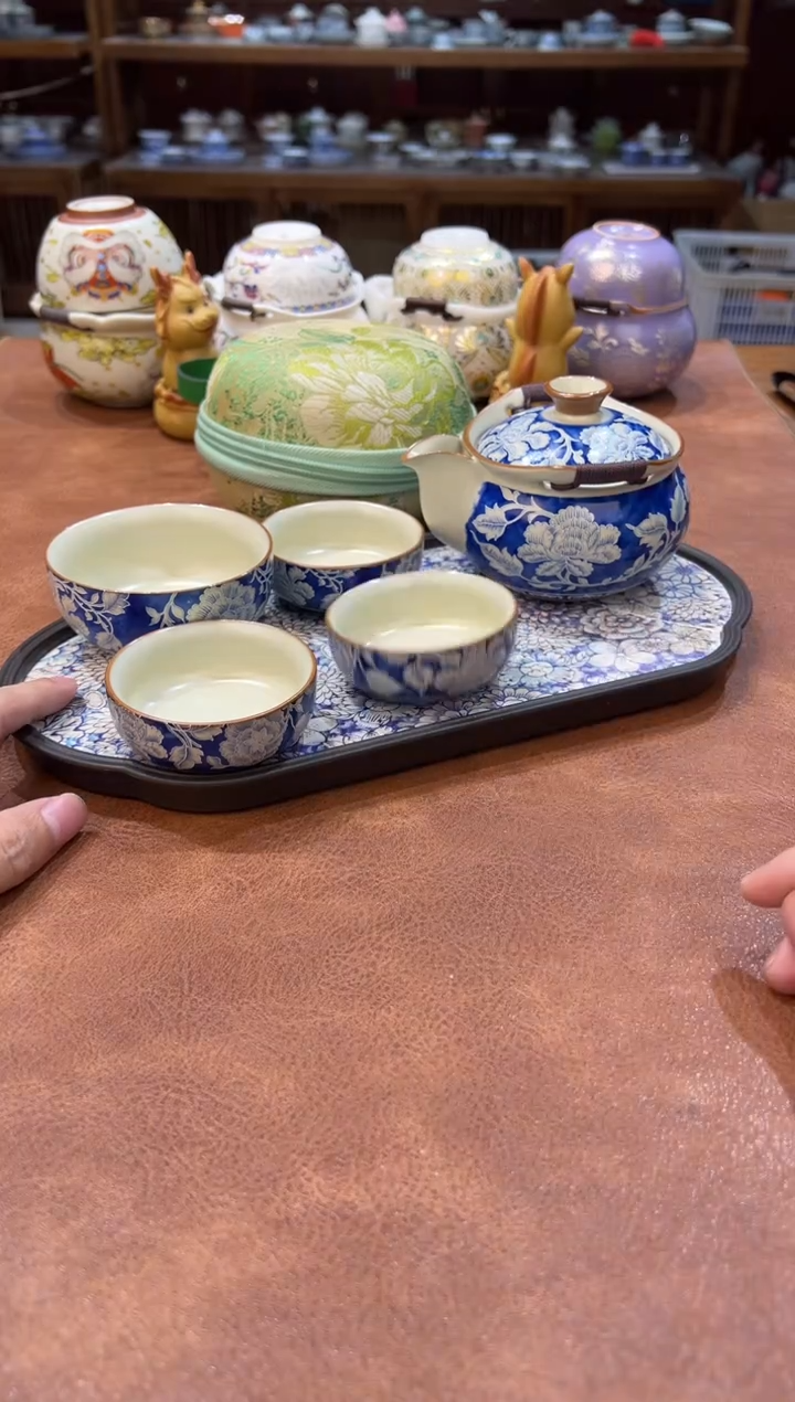 真的很便宜会开片的旅行茶具