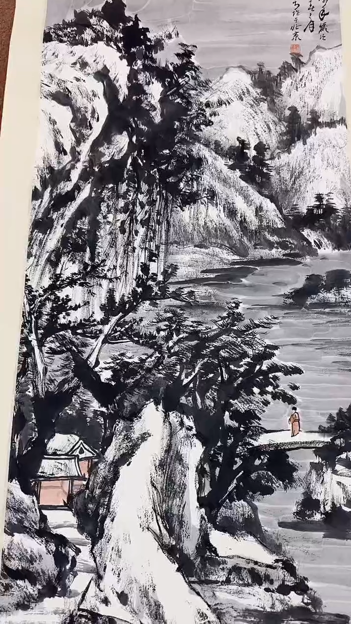 书法12-25-19李老师国画作品轴