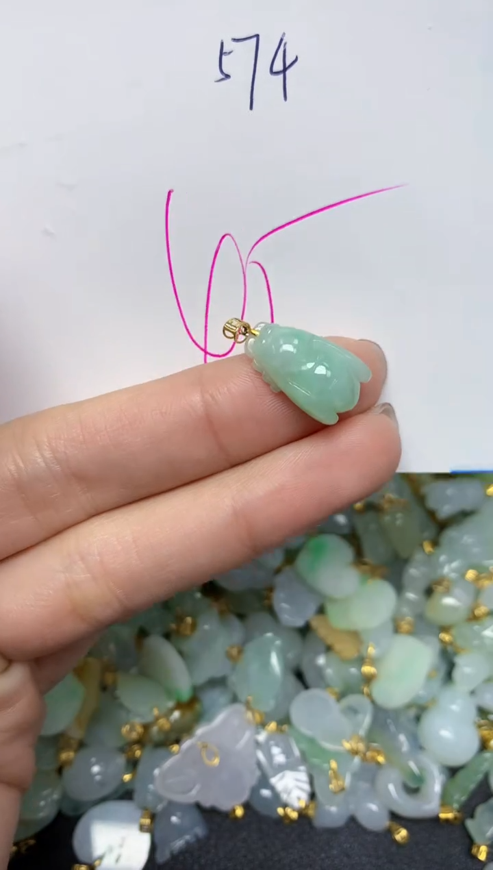 【闪购商品】翡翠颈饰18K金镶嵌 天然翡翠A货