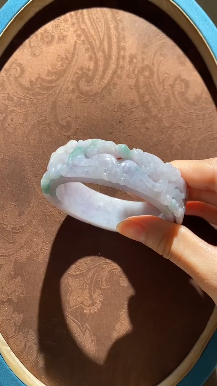 【闪购商品】翡翠手镯未镶嵌红翡绿翠 10号