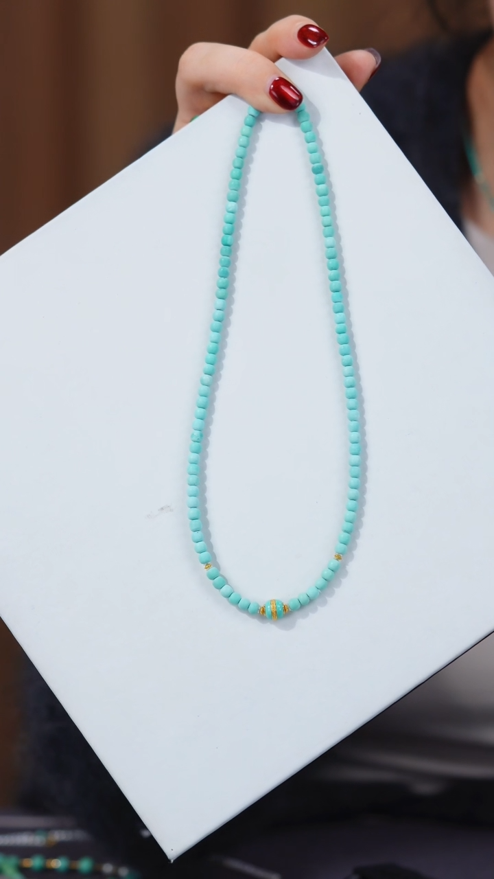 【闪购商品】绿松石挂饰18K金镶嵌1