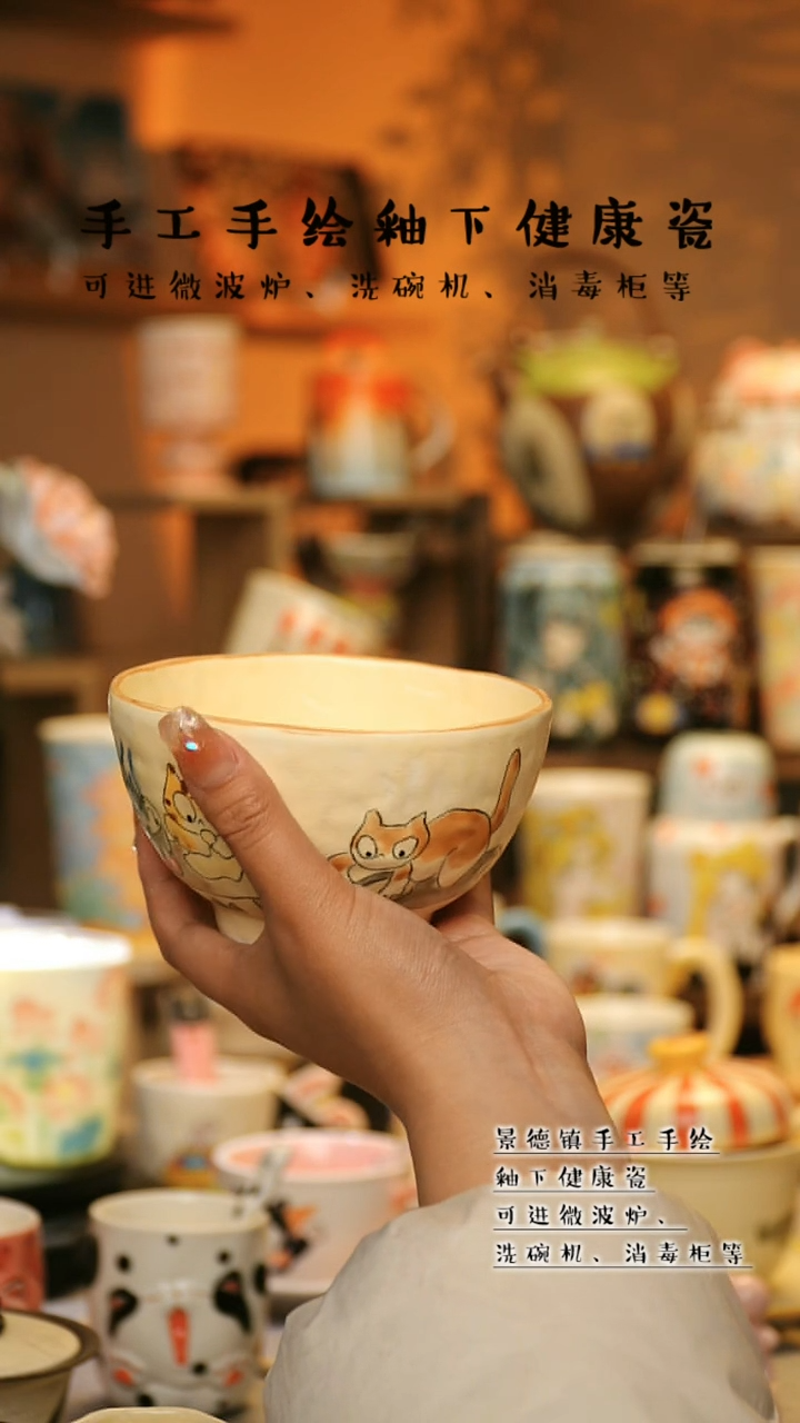 【闪购商品】杯景德镇高温釉下彩陶瓷&A859