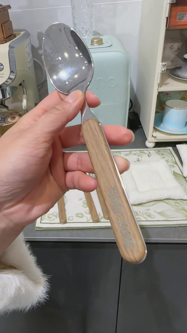 【闪购商品】瓷夹柄不锈钢叉勺6件套