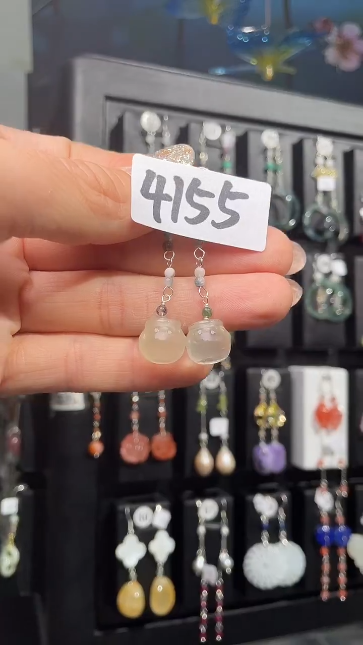 银S925镶嵌耳饰紫晶喜欢拍