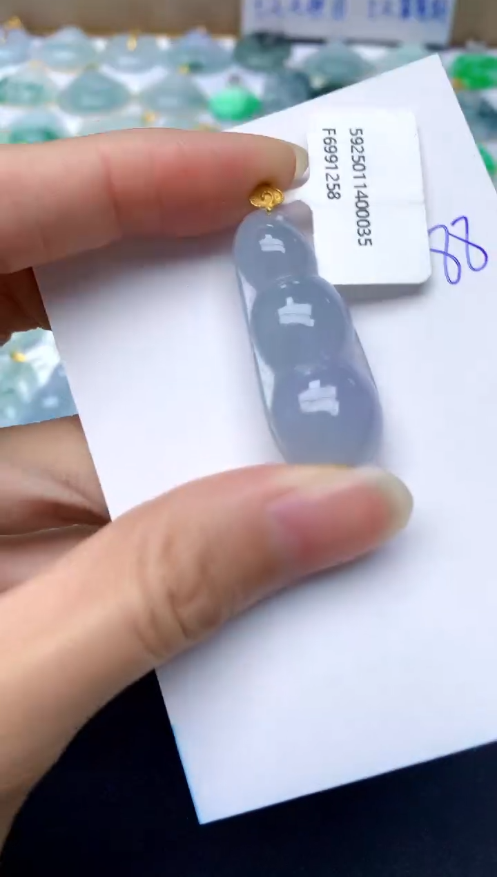 【闪购商品】翡翠颈饰18K金镶嵌88天然A货翡翠