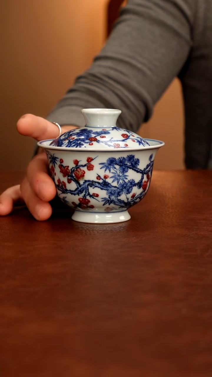 摆件陶景德镇瓷器，青花瓷手绘茶具~