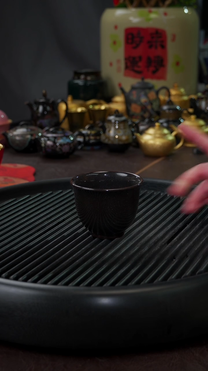 【闪购商品】杯【宜景窑乌金釉】铃铛杯