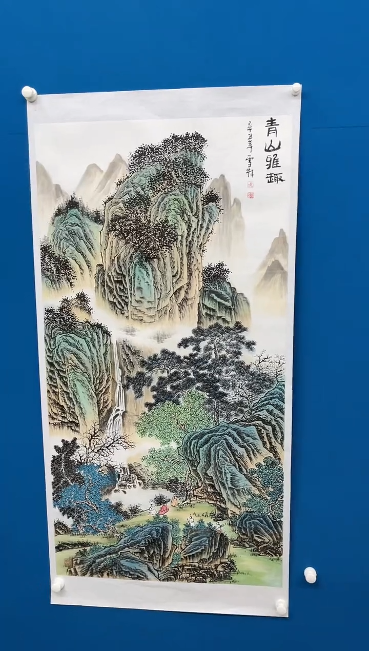 【闪购商品】国画张-金色华章原作山水/无框/W带画册