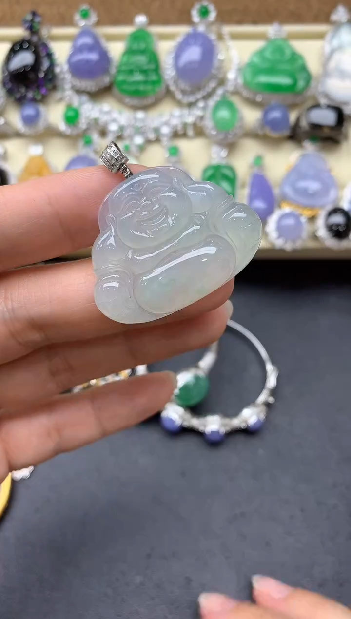 【闪购商品】翡翠颈饰18K金镶嵌445-中国好珍宝