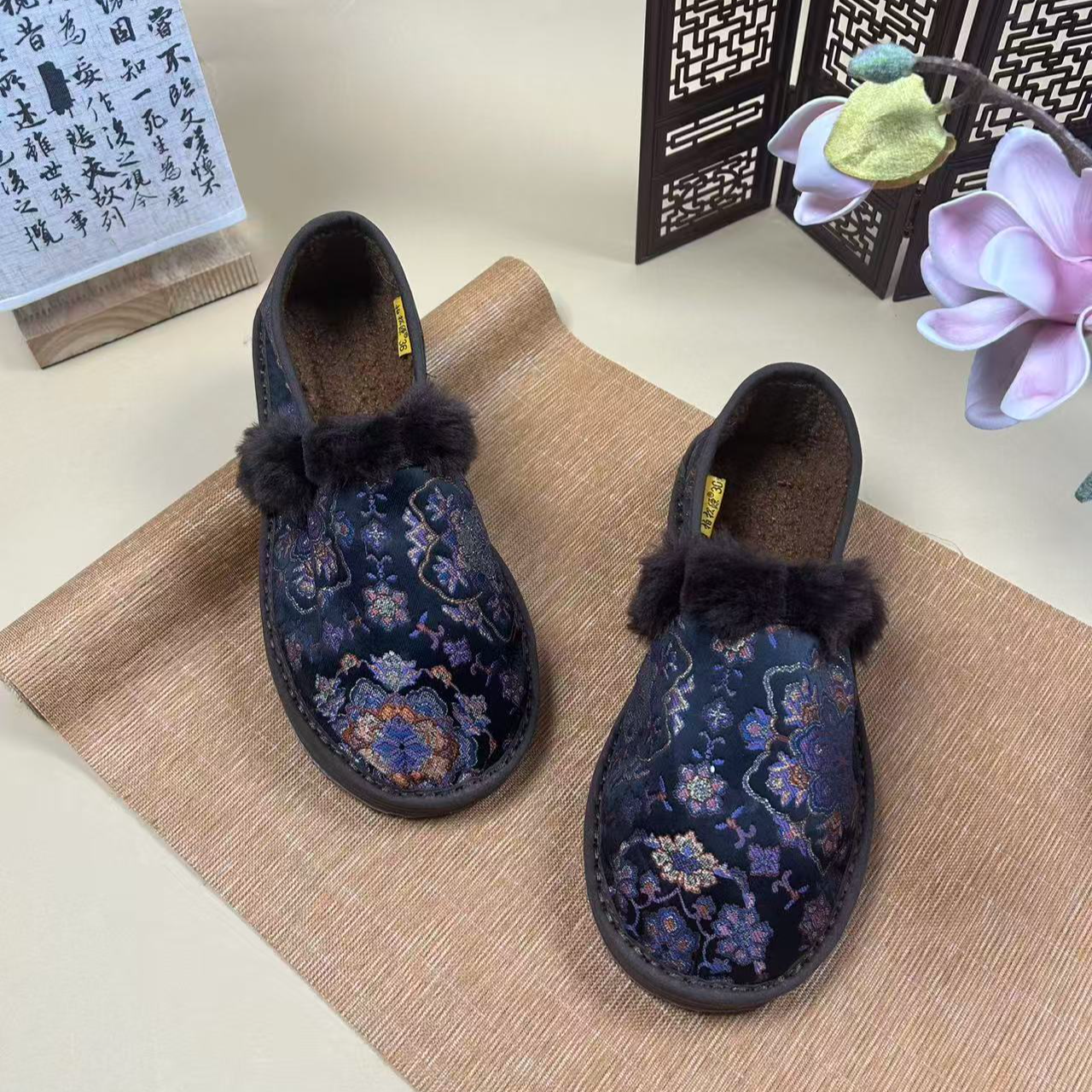 锦钰-面包棉鞋  2025秋新中式千层底布鞋百搭舒适手工布鞋