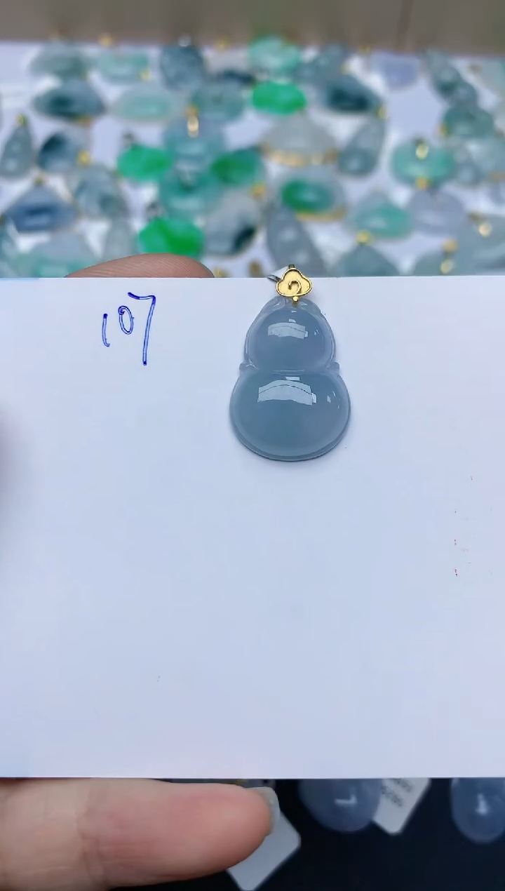 【闪购商品】翡翠颈饰18K金镶嵌天然翡翠A货    107