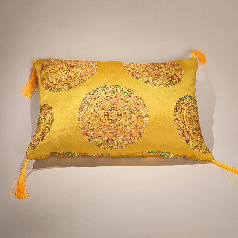 沉香罗汉床腰枕绸缎古典中国风沉香枕头cy