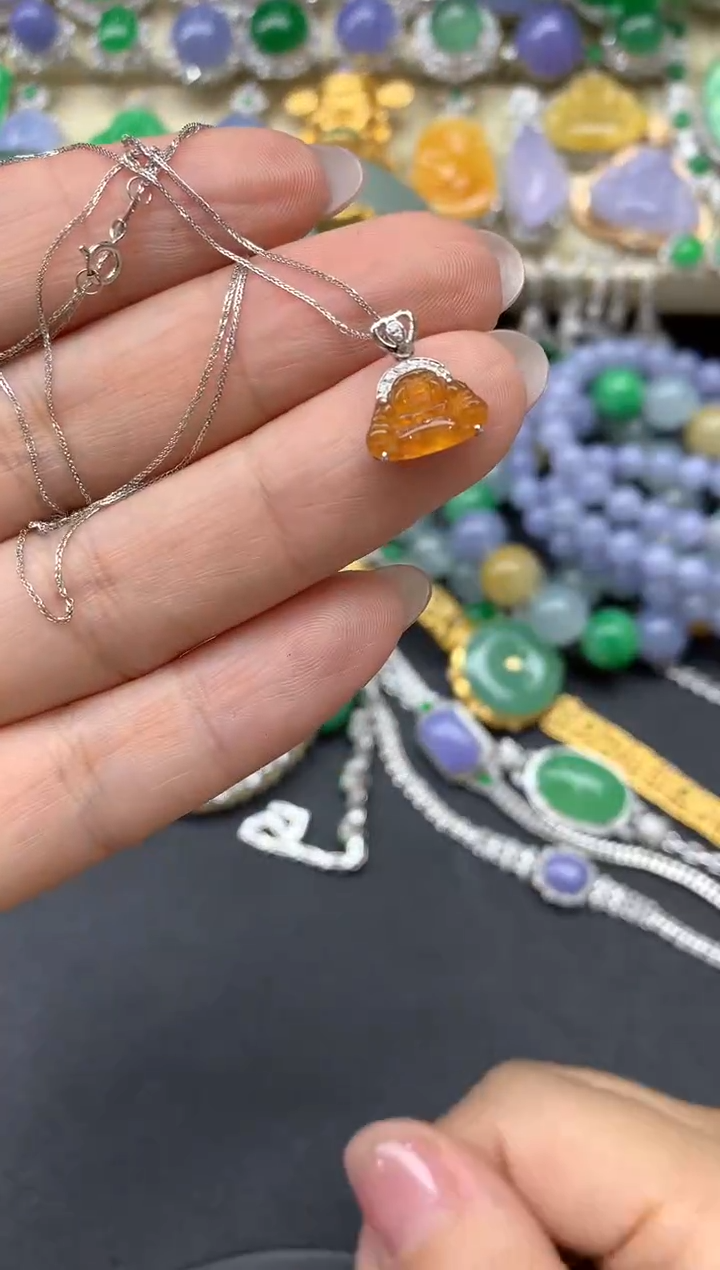 【闪购商品】翡翠颈饰18K金镶嵌136-中国好珍宝