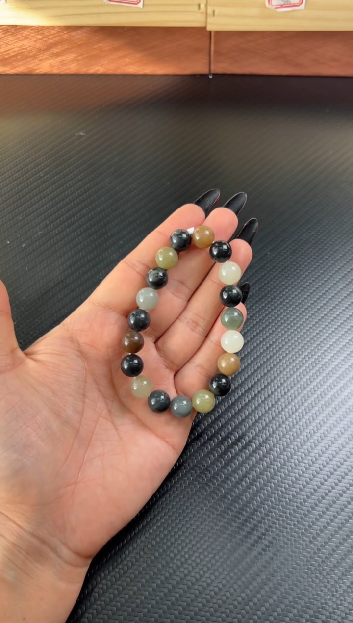 未镶嵌手串和田玉若羌微色差卡10