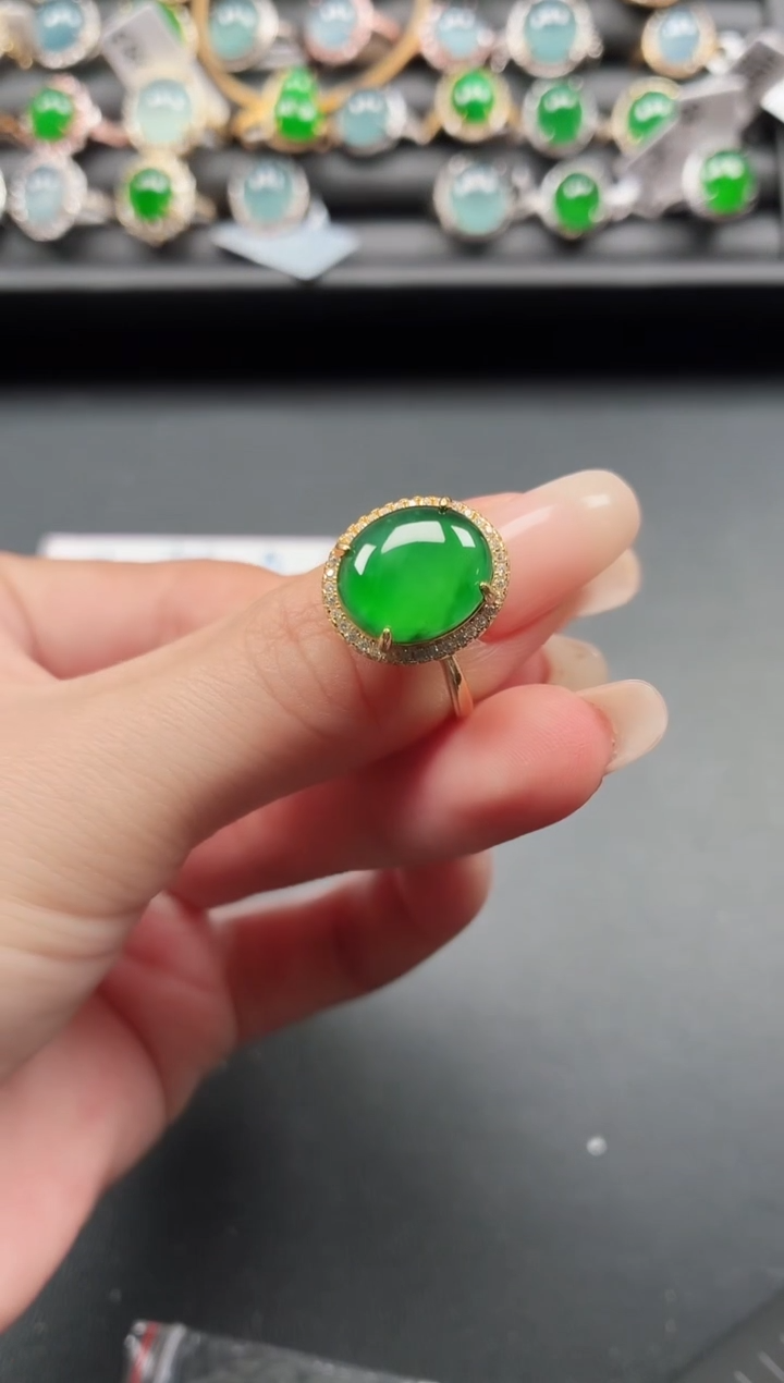 银S925镶嵌戒指翡翠1111