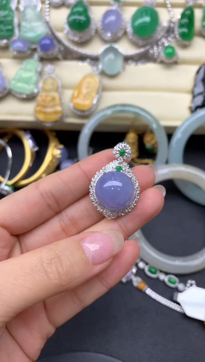 【闪购商品】翡翠颈饰18K金镶嵌638-中国好珍宝