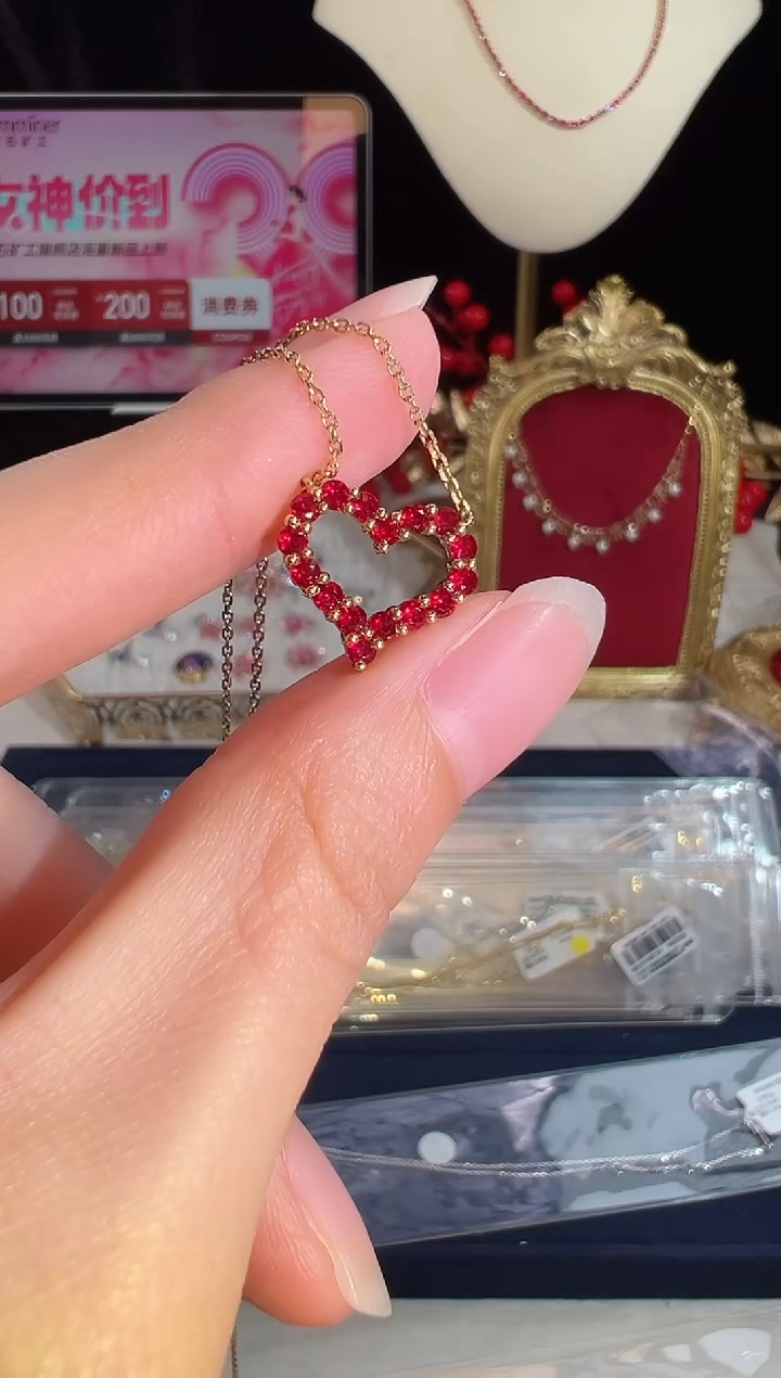 【闪购商品】红宝石颈饰18K金镶嵌BN0095#-Y#90